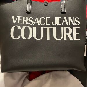 Versace Jeans Couture Elegant Black Handbag